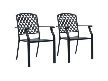 vidaXL Stohovatelné zahradní židle 2 ks ocelové antracitové