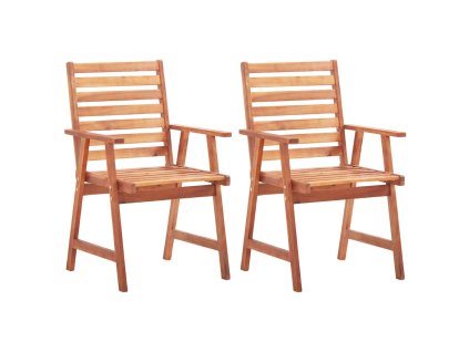 vidaXL Zahradní jídelní židle 2 ks masivní akáciové dřevo
