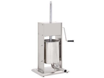 vidaXL Ruční plnička klobás stříbrná 10 l nerezová ocel