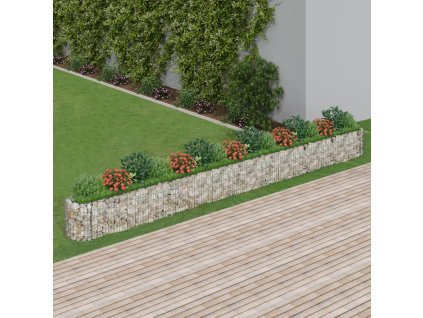 vidaXL Gabionový vyvýšený záhon pozinkované železo 610 x 50 x 50 cm