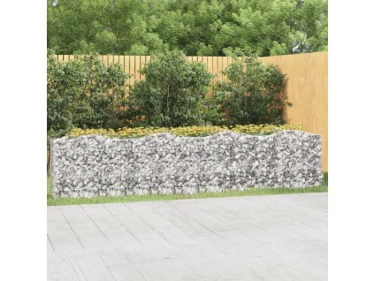vidaXL Klenutý gabion vyvýšený záhon 400x50x100 cm pozinkované železo
