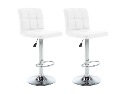 vidaXL Barové stoličky 2 ks bílé umělá kůže