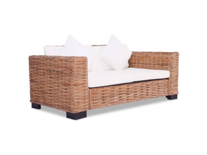 vidaXL 2místná sedačka z přírodního ratanu