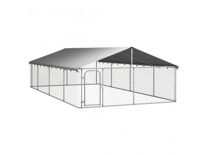 vidaXL Venkovní psí kotec se střechou 600 x 300 x 150 cm