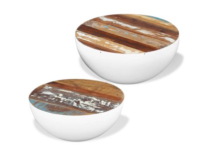 vidaXL Miskovité konferenční stolky 2 ks masivní recyklované dřevo