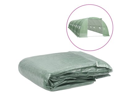 vidaXL Náhradní plachta na skleník (32 m²) 400 x 800 x 200 cm zelená