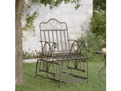 vidaXL Lavice glider 61 cm černá ocel