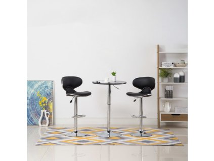 vidaXL Barové stoličky 2 ks černé umělá kůže