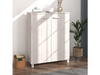 vidaXL Botník HAMAR bílý 85 x 40 x 108 cm masivní borovice
