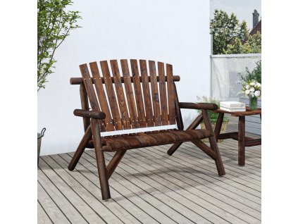 vidaXL 2místná zahradní lavice 119 x 85 x 98 cm masivní smrkové dřevo