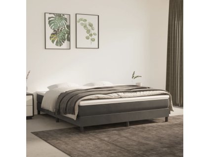 vidaXL Taštičková matrace tmavě šedá 180 x 200 x 20 cm samet