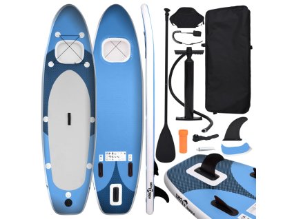 vidaXL Nafukovací SUP paddleboard s příslušenstvím modrý 360x81x10 cm