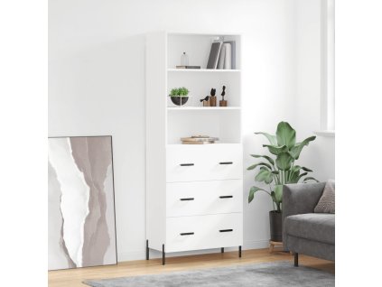 vidaXL Skříň highboard bílá 69,5 x 34 x 180 cm kompozitní dřevo