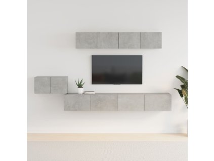 vidaXL 5dílný set TV skříněk betonově šedý kompozitní dřevo