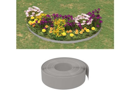 vidaXL Travní lemy 4 ks šedé 10 m 15 cm polyethylen
