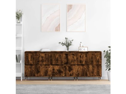 vidaXL Příborníky 3 ks kouřový dub kompozitní dřevo