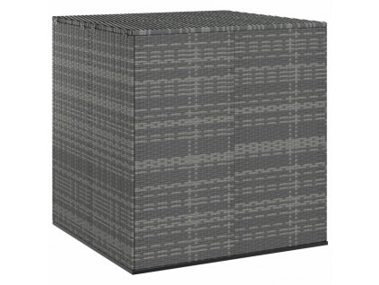 vidaXL Zahradní úložný box PE ratan 100 x 97,5 x 104 cm šedý