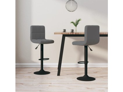 vidaXL Barové židle 2 ks tmavě šedé samet