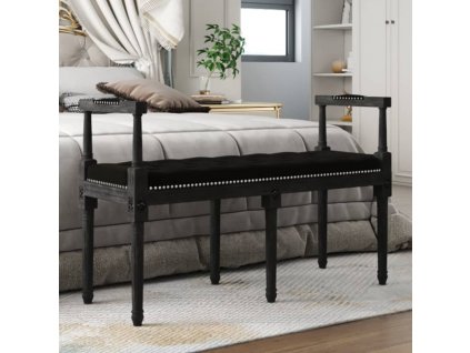 vidaXL Lavice černá 110 x 40 x 70 cm samet