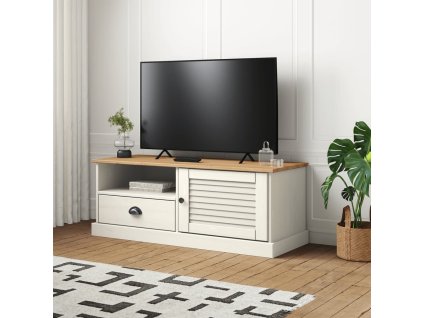 vidaXL TV stolek VIGO bílý 106 x 40 x 40 cm masivní borové dřevo