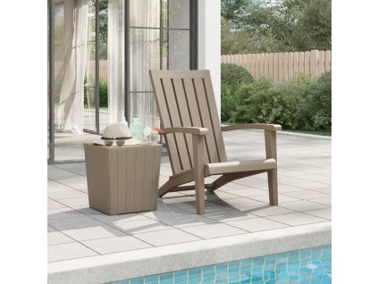 vidaXL Zahradní židle Adirondack světle hnědá polypropylen