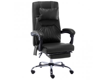 vidaXL Masážní kancelářská židle černá umělá kůže