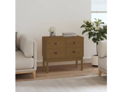 vidaXL Konzolová skříňka medově hnědá 90x40x78 cm masivní borové dřevo