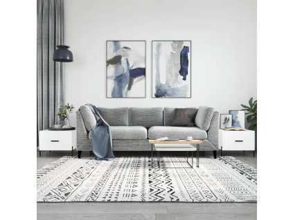 vidaXL Konferenční stolky 2 ks lesklé bílé 50x50x40cm kompozitní dřevo