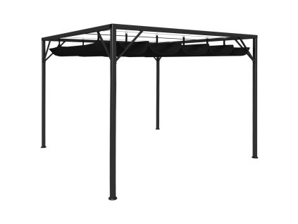 vidaXL Zahradní altán se zatahovací střechou 3 x 3 m antracitový