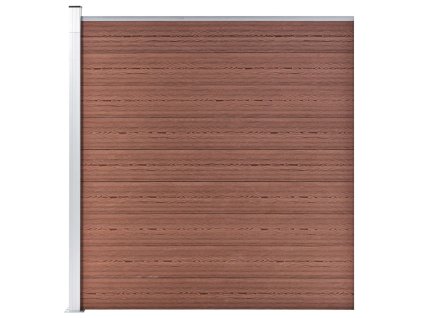 vidaXL Zahradní plot dřevoplast 175 x 186 cm hnědý