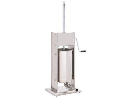 vidaXL Ruční plnička klobás stříbrná 15 l nerezová ocel