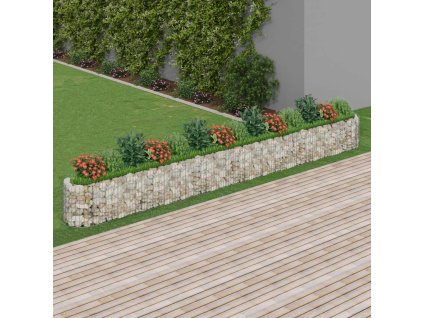 vidaXL Gabionový vyvýšený záhon pozinkované železo 540 x 50 x 50 cm