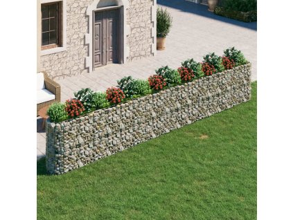 vidaXL Gabionový vyvýšený záhon pozinkované železo 610 x 50 x 100 cm