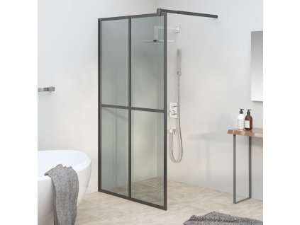 vidaXL Zástěna do průchozí sprchy 100 x 195 cm tmavé tvrzené sklo
