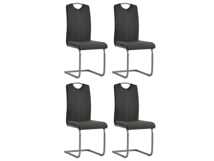 vidaXL Konzolové jídelní židle 4 ks šedé umělá kůže