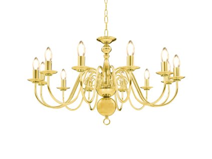 vidaXL Lustr zlatý 12 x žárovky E14