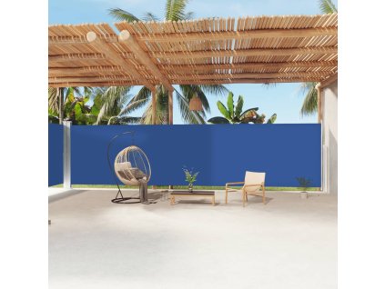 vidaXL Zatahovací boční markýza modrá 200 x 1 200 cm