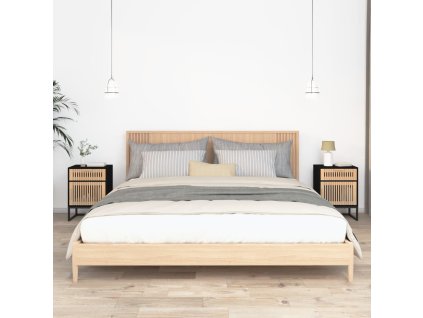 vidaXL Noční stolky 2 ks černé 40x30x55,5 cm kompozitní dřevo a železo
