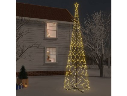 vidaXL Vánoční stromek kužel 3000 teplých bílých LED diod 230 x 800 cm