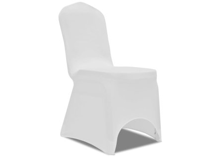 50 ks bílé strečové potahy na židle