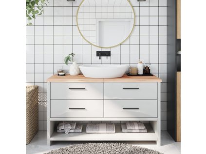 vidaXL Koupelnová deska 140x60x(2-4) cm neošetřené masivní dřevo