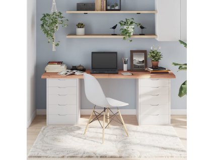 vidaXL Stolní deska světle hnědá 180x60x(2-4)cm ošetřený masivní dub