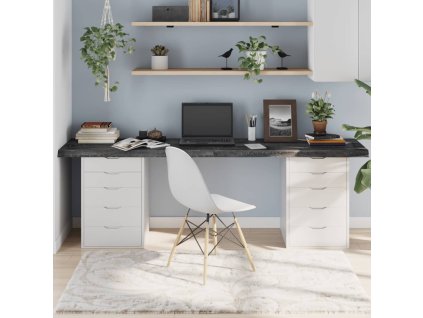 vidaXL Stolní deska tmavě hnědá 220x60x(2-6)cm ošetřený masivní dub