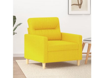 vidaXL Křeslo světle žluté 60 cm textil