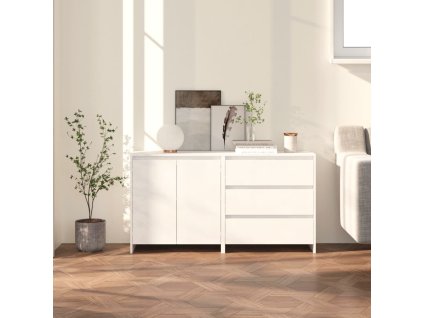 vidaXL 2dílný příborník bílý kompozitní dřevo