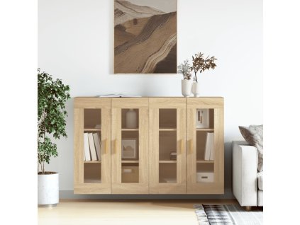 vidaXL Nástěnné skříňky 2 ks dub sonoma kompozitní dřevo