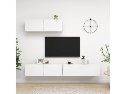 vidaXL TV skříňky 3 ks bílé kompozitní dřevo