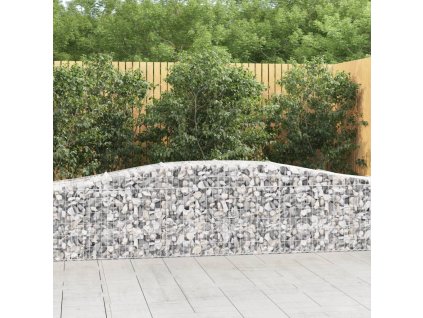vidaXL Klenuté gabionové koše 20 ks 400x50x60/80 cm pozinkované železo