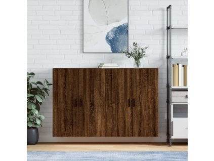 vidaXL Nástěnné skříňky 2 ks hnědý dub 69,5 x 34 x 90 cm