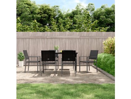 vidaXL Zahradní židle 6 ks černé 54 x 62,5 x 89 cm polyratan